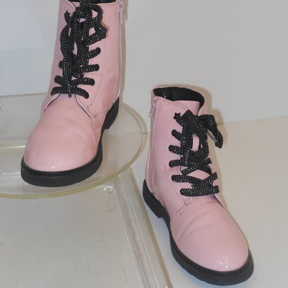 SO PINK PATENT LEATHER ANKLE BOOTS SIZE 4 MEDIUM - Picture 2 of 9
